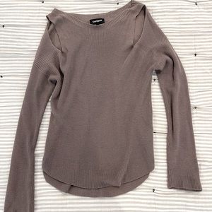 Cold shoulder sweater